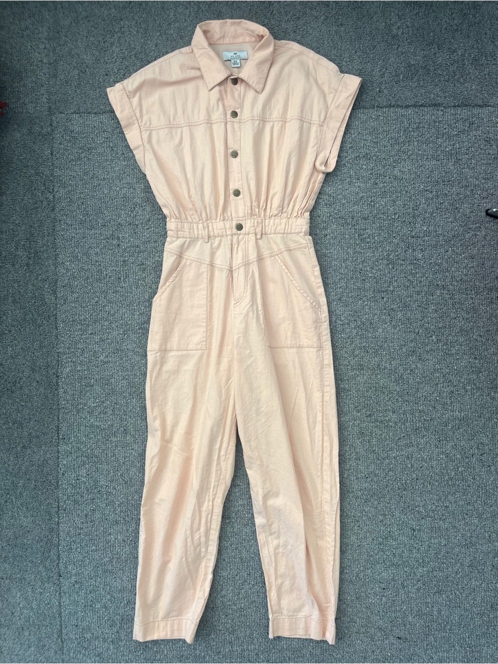 Light Pink Utility Jumpsuit - Women